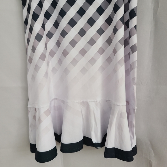 NWT ACEGOLFS Sz XL Black White Hyper-prep Ruffle Golf Pickleball Tennis Dress - Picture 9 of 12